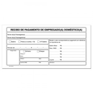Impresso - Recibo Salário Doméstica - 050 Folhas - São Domingos