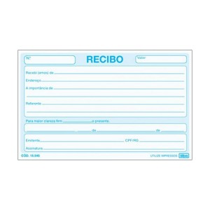 Impresso - Recibo Comercial - Sem Canhoto - 050 Folhas - Tilibra