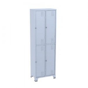 Roupeiro De Aço - Com Chave - 04 Portas Grandes - Chapa 26 - 1,96 x 0,63 x 0,36 - Metalúrgica Amapá