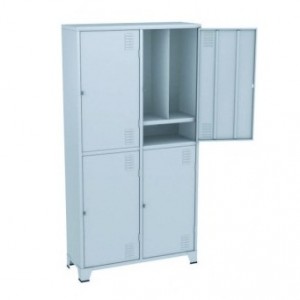 Roupeiro De Aço - Com Chave - 04 Portas Insalubres - Chapa 26 - 1,96 x 1,00 x 0,41 - Metalúrgica Amapá