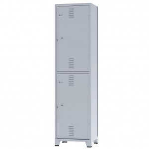 Roupeiro De Aço - Com Chave - 02 Portas Insalubres - Chapa 26 - 1,96 x 0,50 x 0,41 - Metalúrgica Amapá