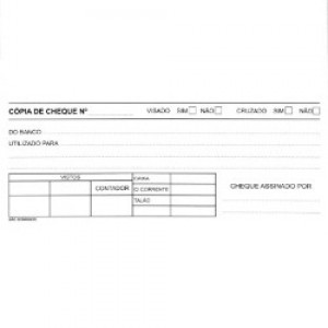 Impresso - Cópia De Cheque - 100 Folhas - São Domingos