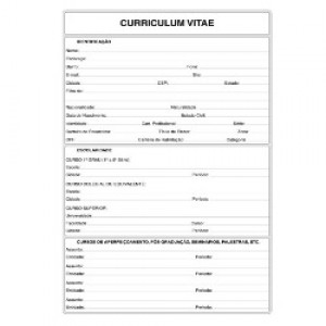 Impresso - Curriculum Vitae - 100 Folhas - São Domingos